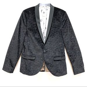 Noose & Monkey Black Velvet Blazer (40R)